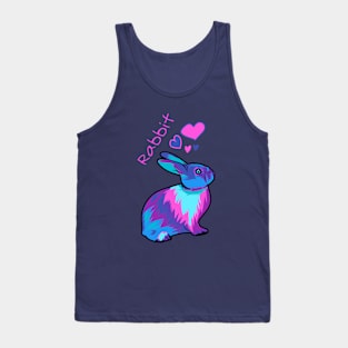 Colorful cute rabbit Tank Top